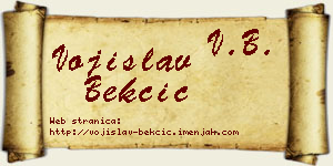 Vojislav Bekčić vizit kartica